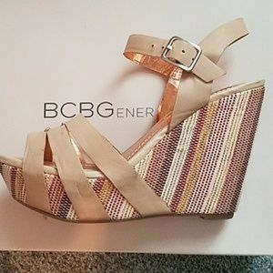 BCBG wedge sandal
